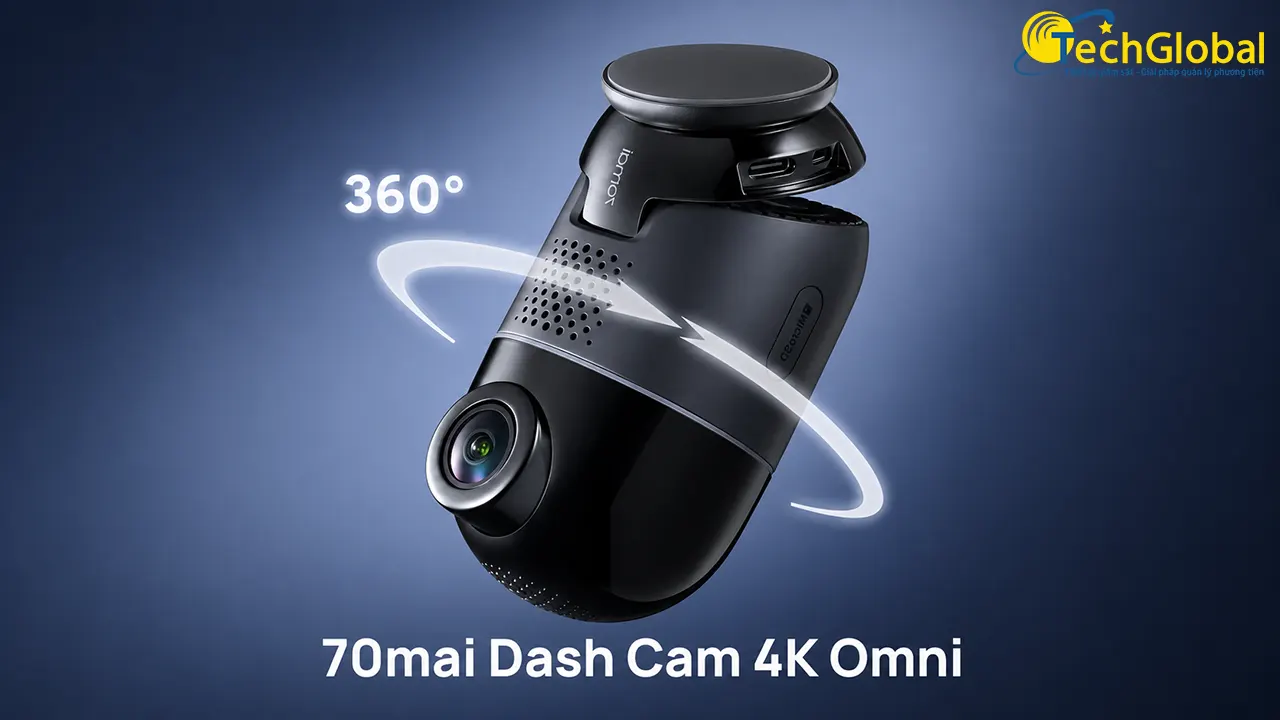 70mai 4K Omni X800 xoay 360 độ cực kỳ linh hoạt