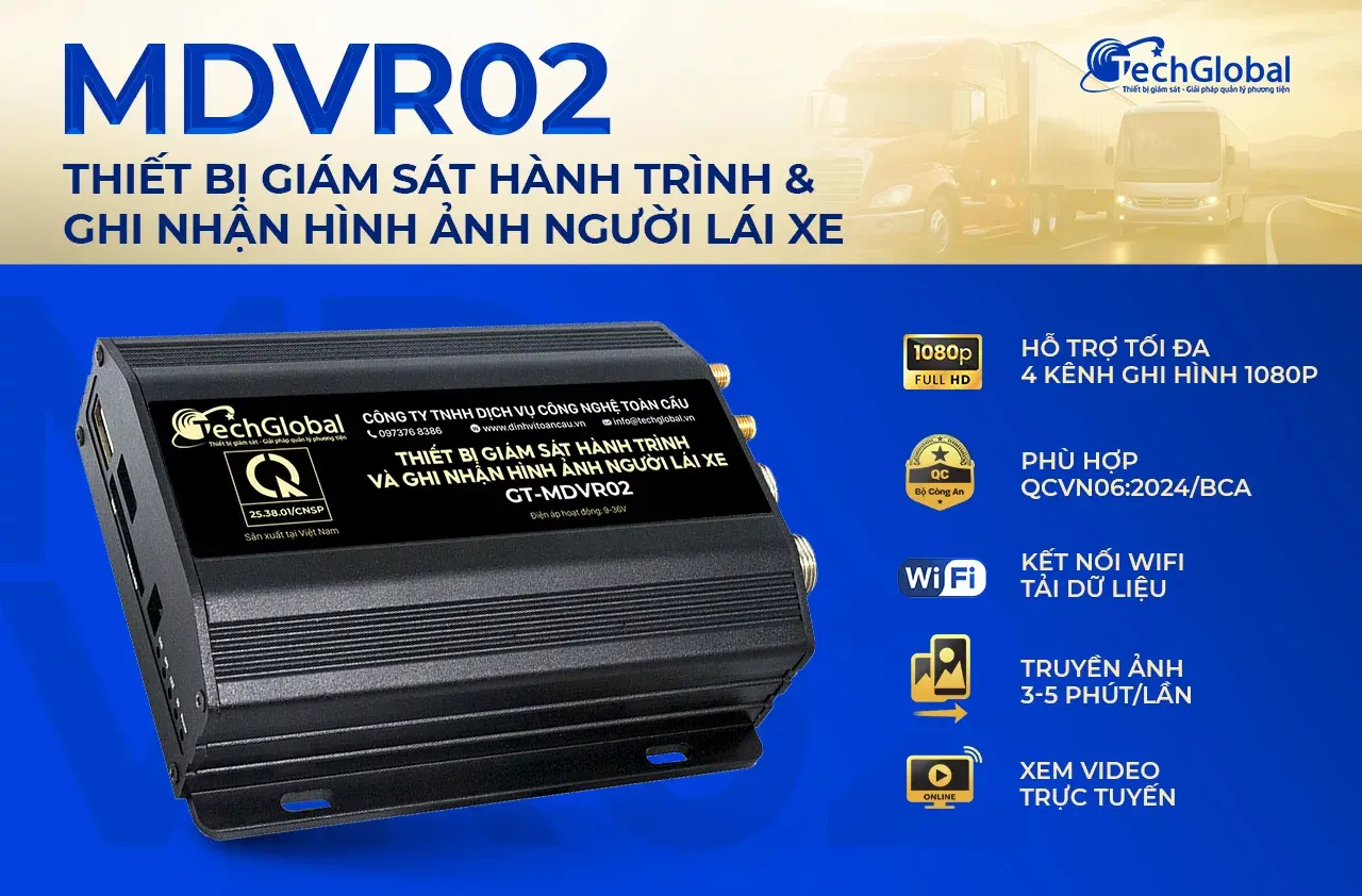 Thiết bị giám sát hành trình tích hợp ghi hình MDVR02