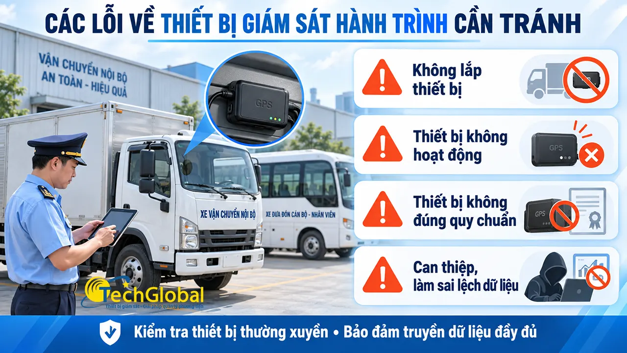 Các lỗi về thiết bị giám sát hành trình mà chủ xe cần tránh