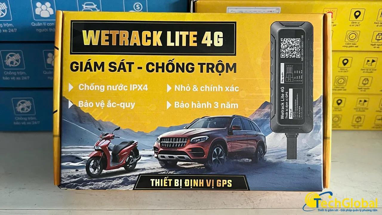 Thiết bị định vị xe máy ô tô giá rẻ Wetrack lite 4G
