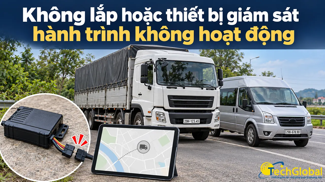Không lắp hoặc thiết bị giám sát hành trình không hoạt động