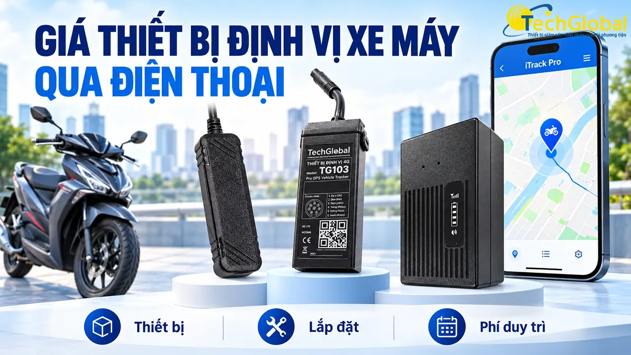 giá thiết bị định vị xe máy qua điện thoại