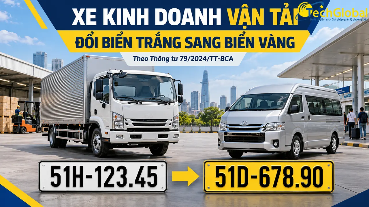 Xe muốn hoạt động kinh doanh vận tải cần đổi từ biển trắng sang biển vàng