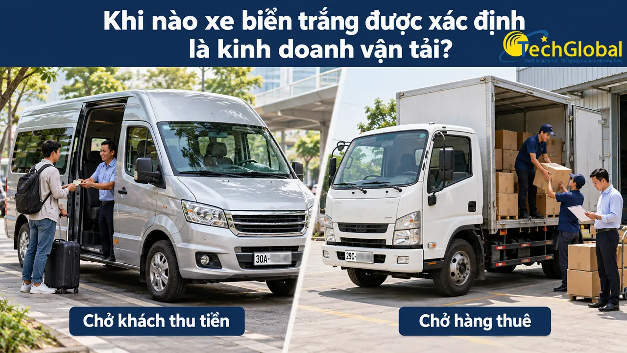 Khi nào xe biển trắng được xác định là kinh doanh vận tải