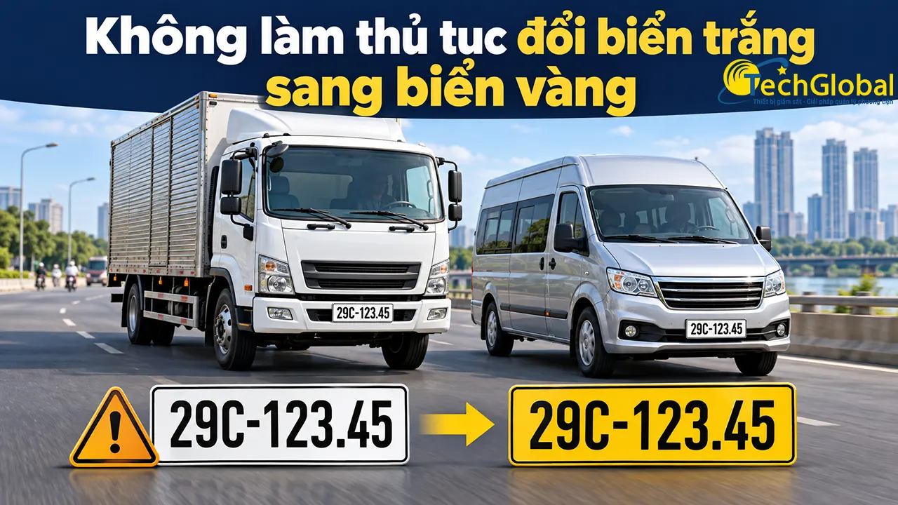 Không làm thủ tục đổi biển trắng sang biển vàng