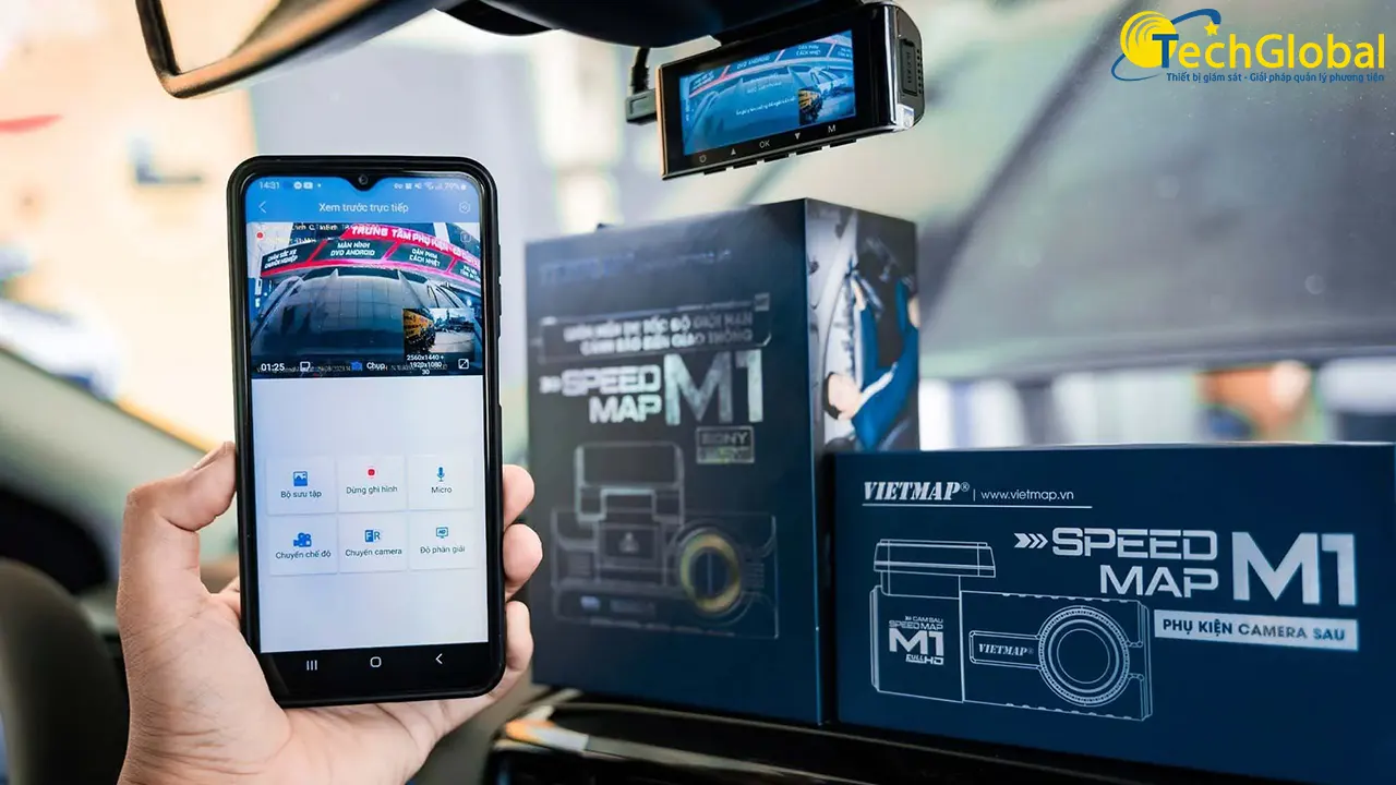 Camera hành trình có cảnh báo tốc độ Vietmap SpeedMap M1