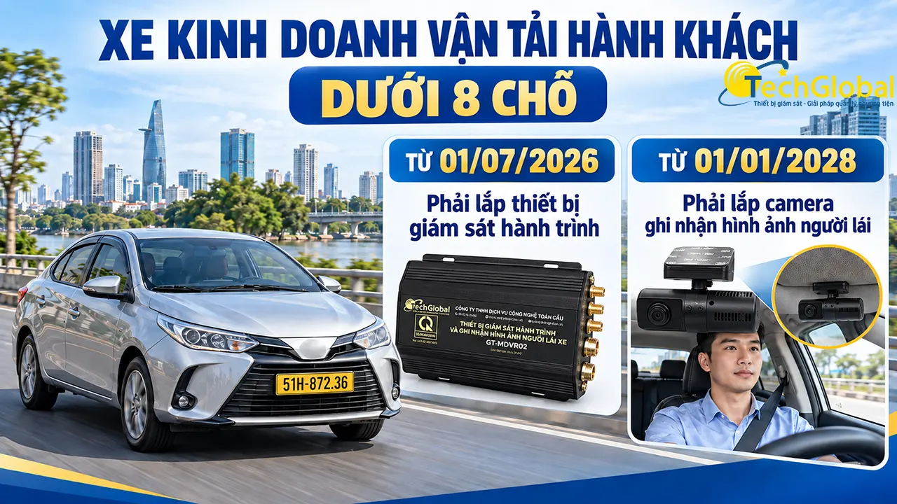 Quy định lắp giám sát hành trình và camera cho xe kinh doanh vận tải dưới 8 chỗ