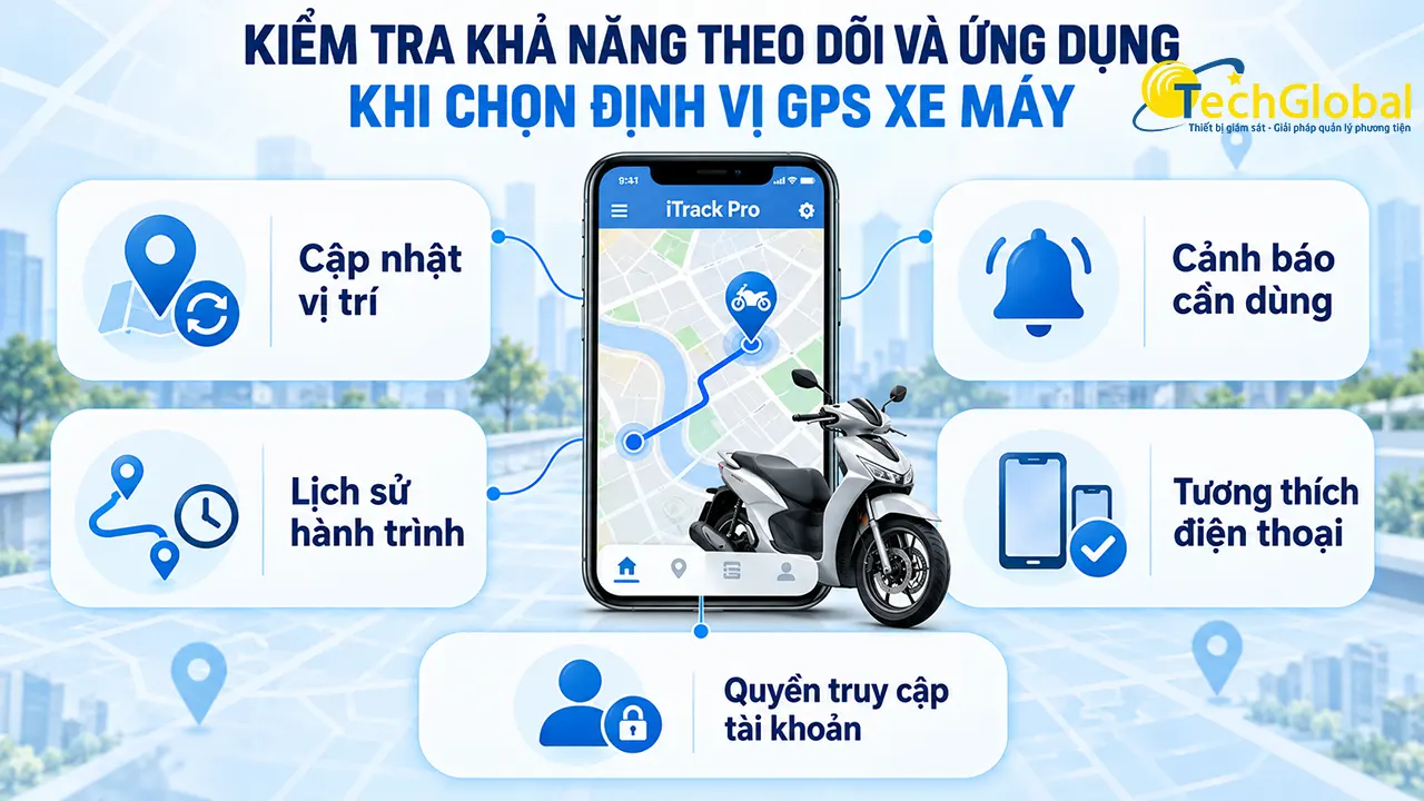 Cách chọn thiết bị định vị xe máy qua điện thoại