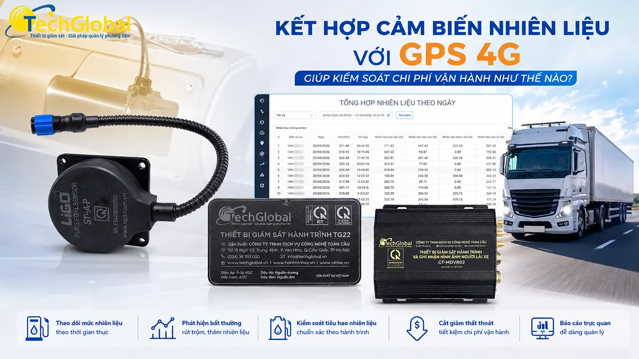 Kết hợp cảm biến nhiên liệu với GPS 4G giúp kiểm soát chi phí vận hành như thế nào?