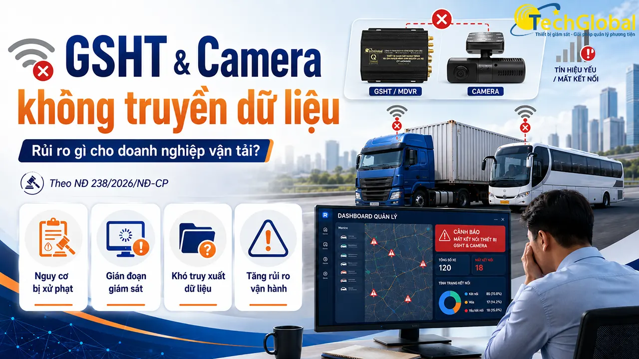 Thiết bị GSHT & Camera không truyền dữ liệu có rủi ro gì cho doanh nghiệp vận tải?