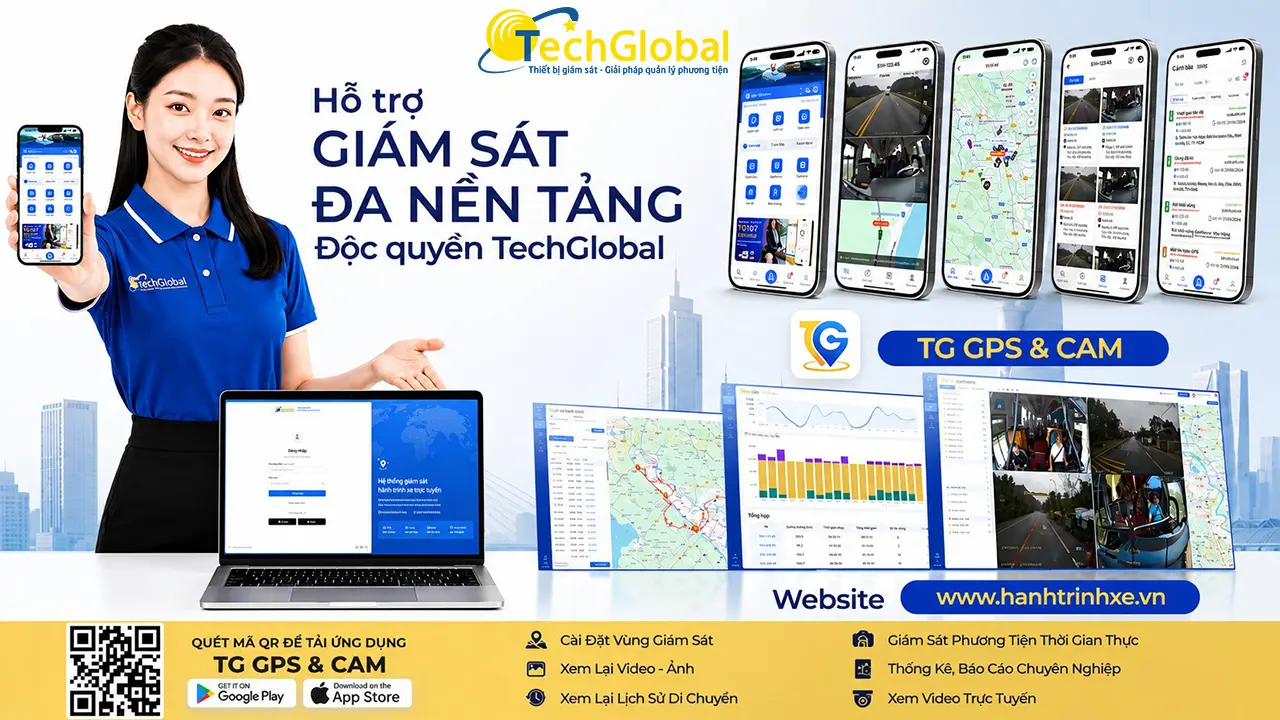 Phần mềm quản lý đội xe TechGlobal: cảnh báo, báo cáo và dữ liệu tập trung