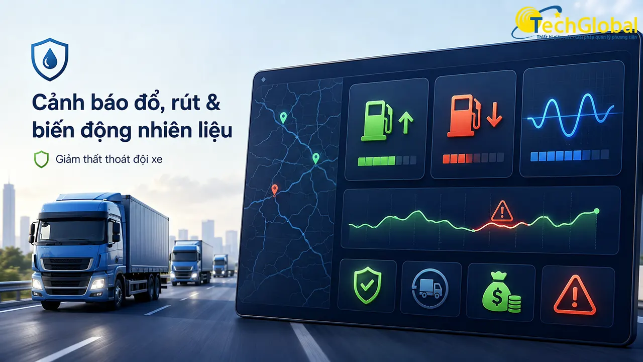 Cảnh báo đổ, rút và biến động nhiên liệu giúp đội xe giảm thất thoát thế nào?