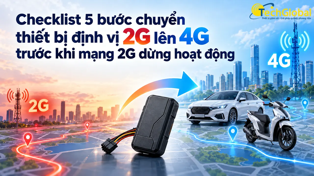 Checklist 5 bước chuyển thiết bị định vị 2G lên 4G trước khi mạng 2G dừng hoạt động