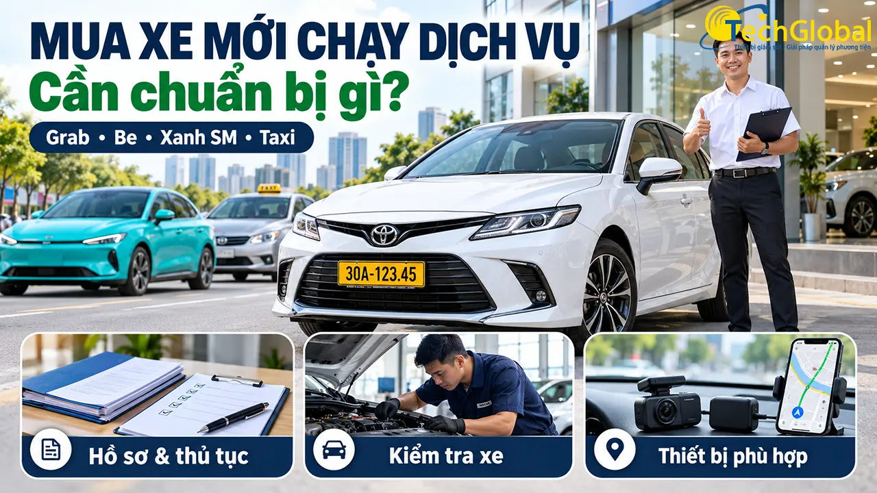 Mua xe mới chạy Grab, Be, Xanh SM, taxi: Chuẩn bị gì trước khi đưa xe vào kinh doanh?