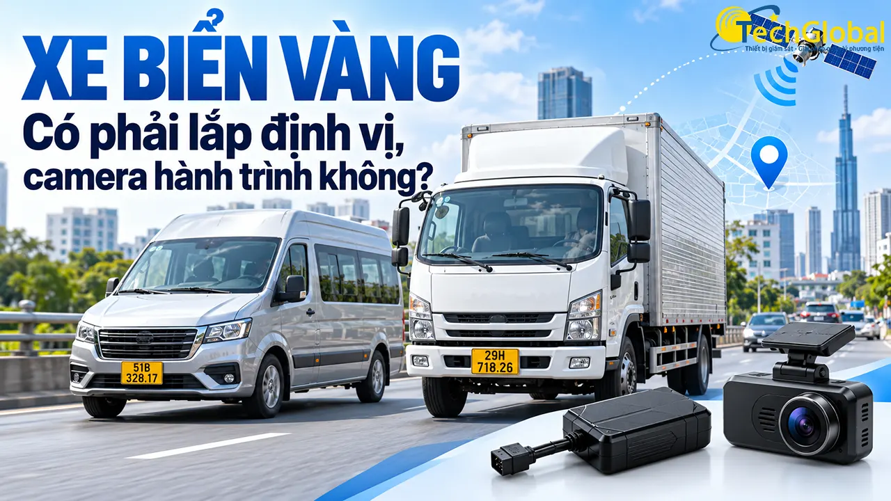 Xe biển vàng có phải lắp định vị, camera hành trình không?