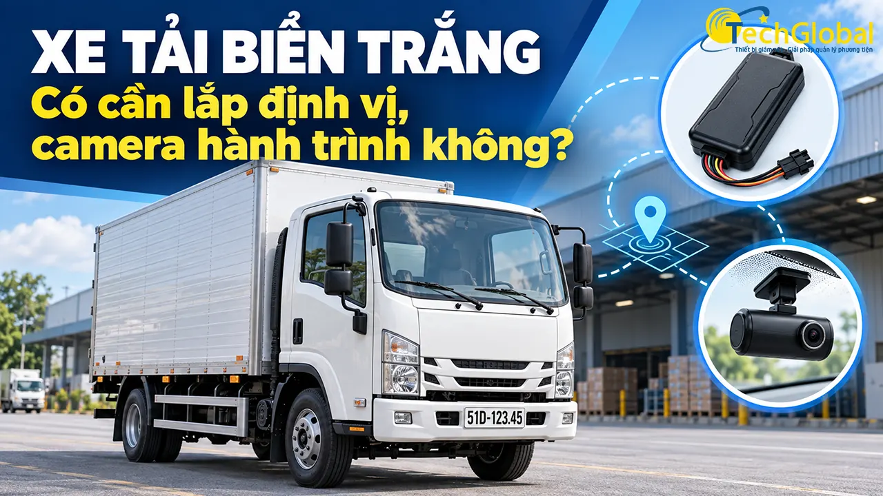 Xe tải biển trắng có cần lắp định vị, camera hành trình không?