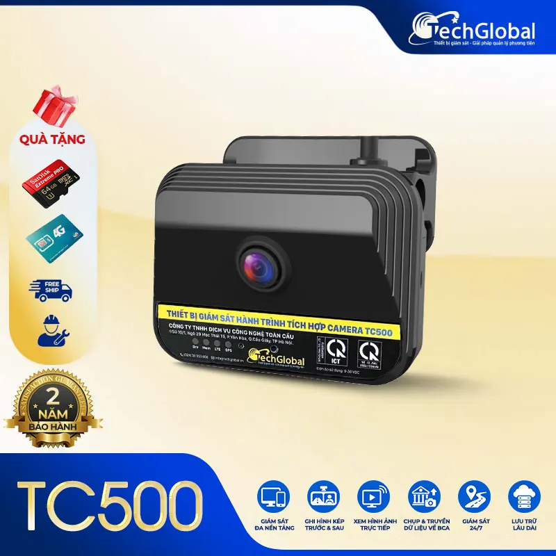 Thiết Bị Giám Sát Hành Trình Tích Hợp CAMERA Giám sát theo NĐ10 TC500