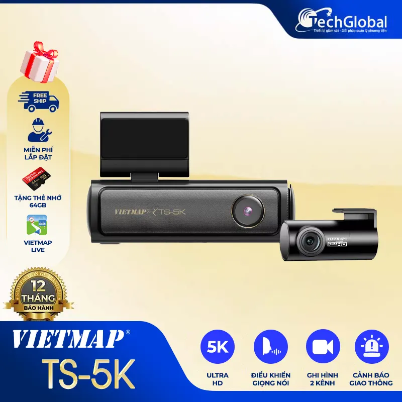 Camera Hành Trình Vietmap TS-5K Cảnh Báo Giao Thông