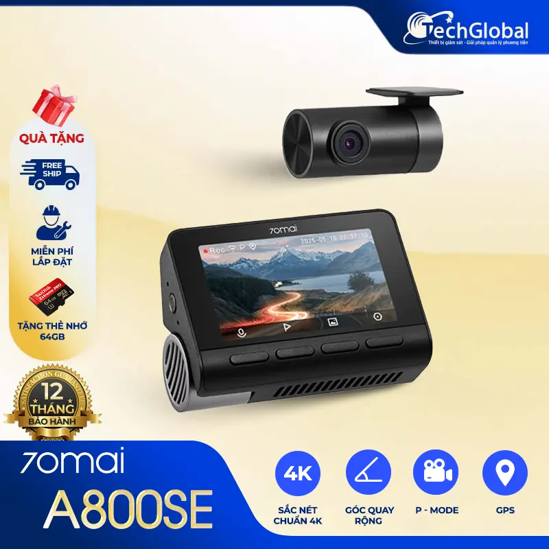 Camera hành trình 70mai A800SE 4K HDR