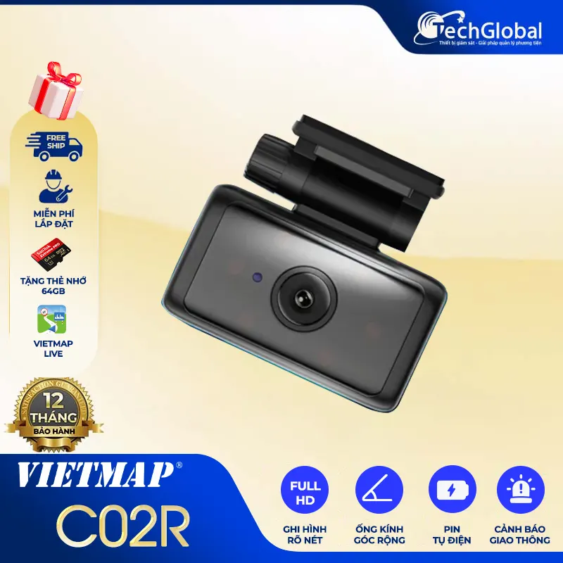 Camera Vietmap C02R - Giám sát khoang lái Taxi, Grab, Xe dịch vụ