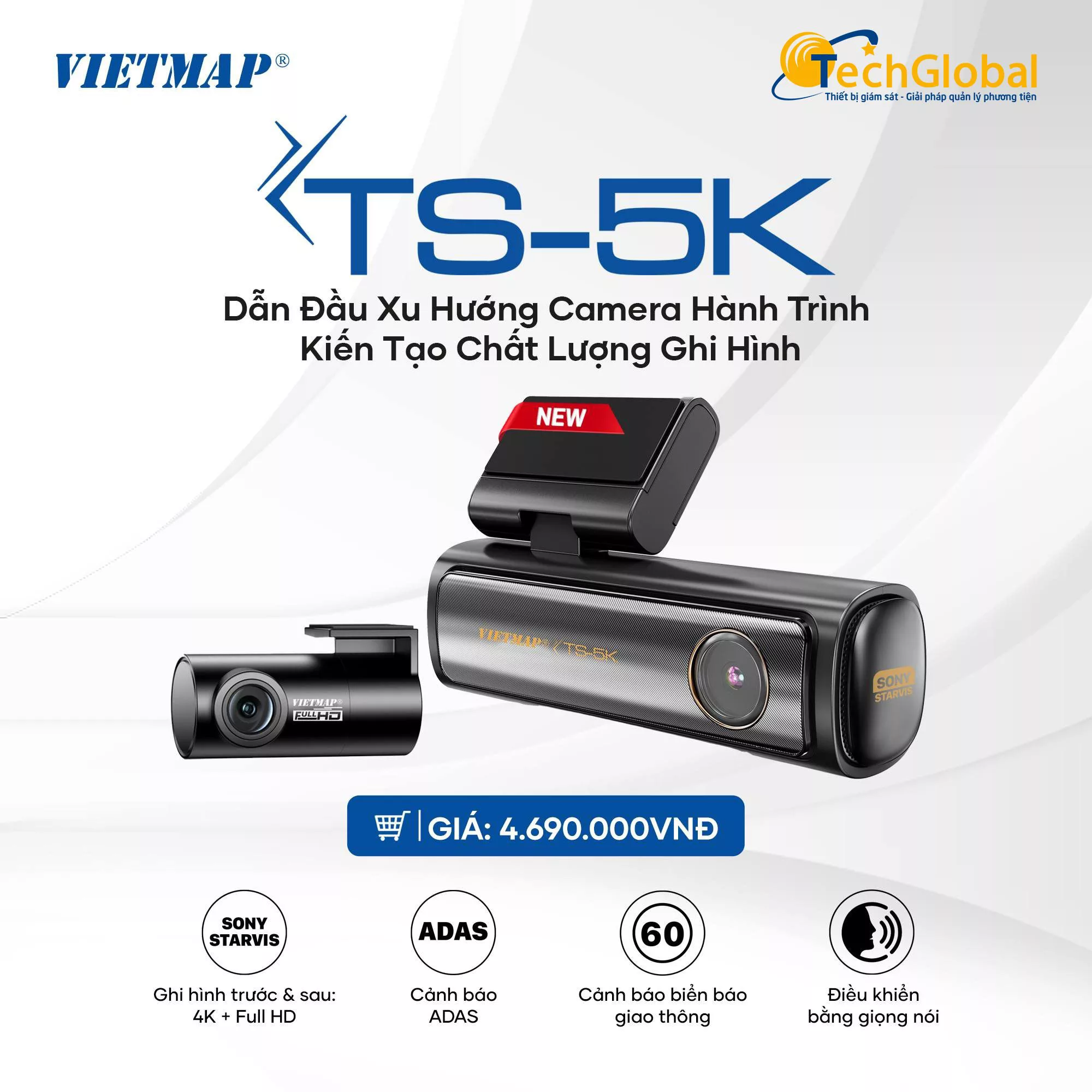 Camera Hành Trình Vietmap TS-5K Cảnh Báo Giao Thông - ảnh 2