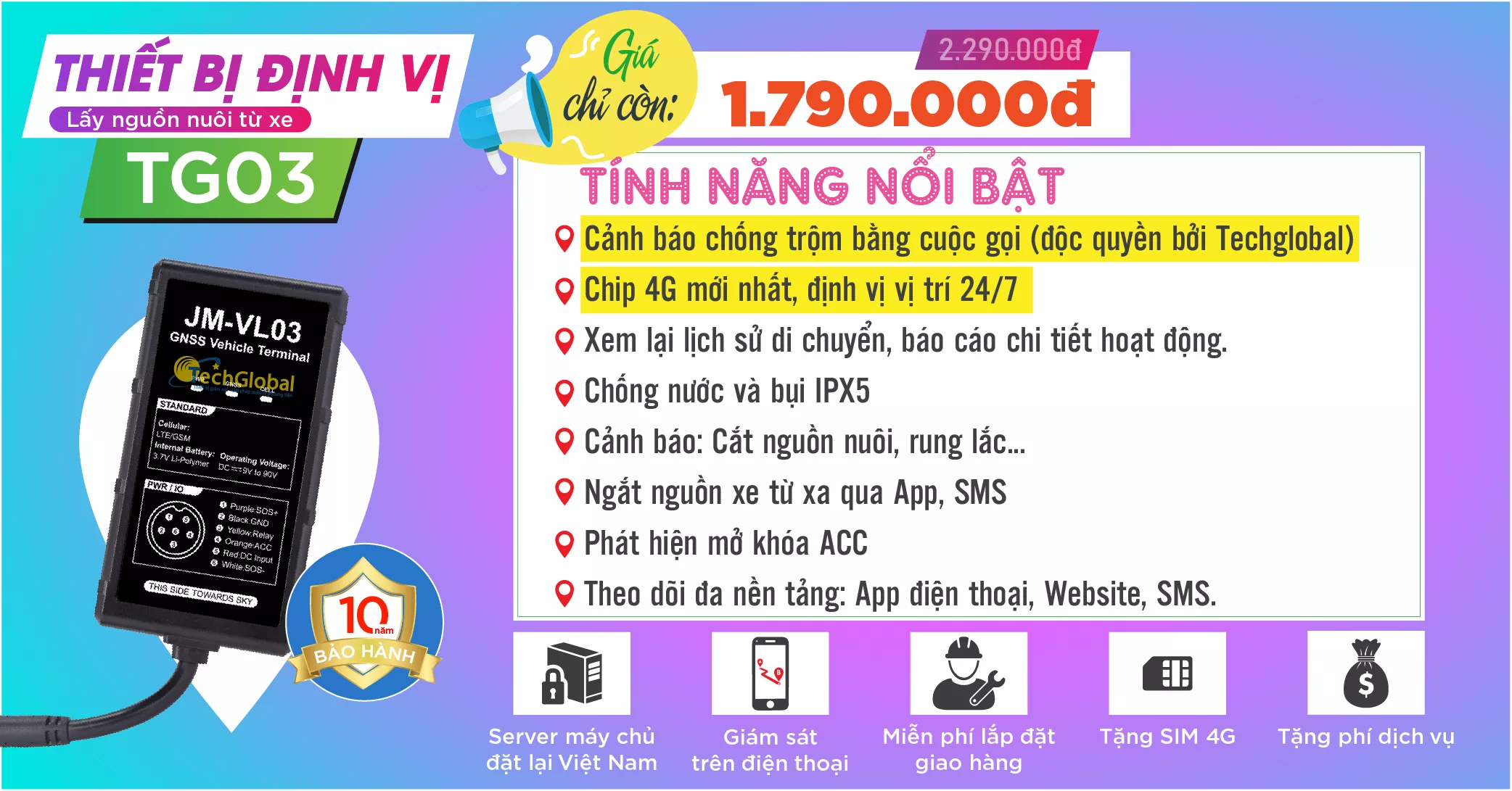 Bộ định vị gps cho xe máy nhỏ gọn dấu kín - Đạt hợp quy GSM - ảnh 3
