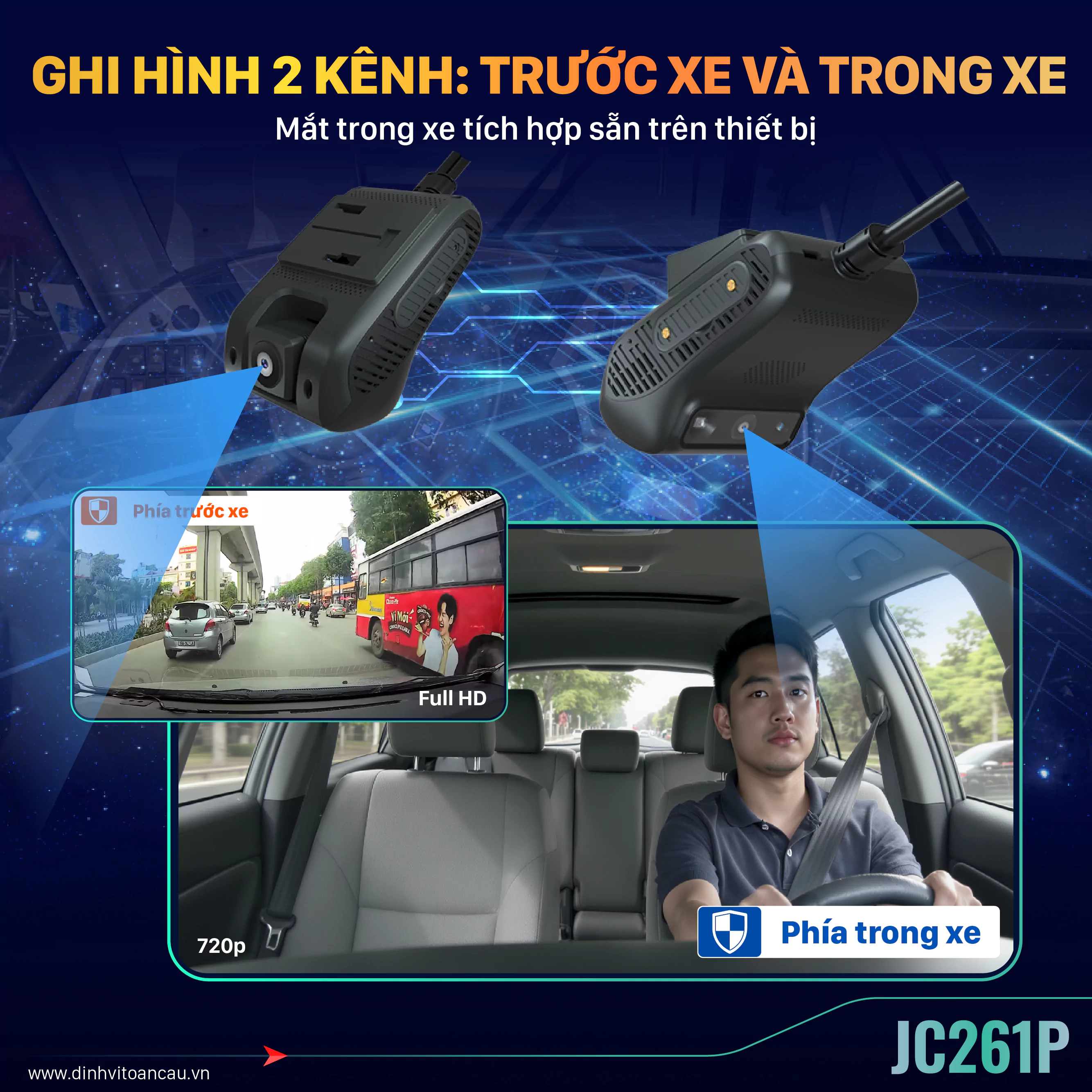 Camera Trực Tuyến 2 Kênh JC261p-377 Camera Trực Tuyến 2 Kênh JC261p-377