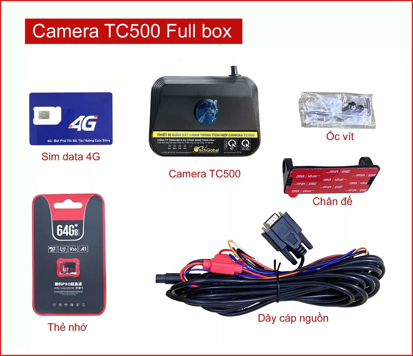 Thiết Bị Giám Sát Hành Trình Tích Hợp CAMERA Giám sát theo NĐ10 TC500-222