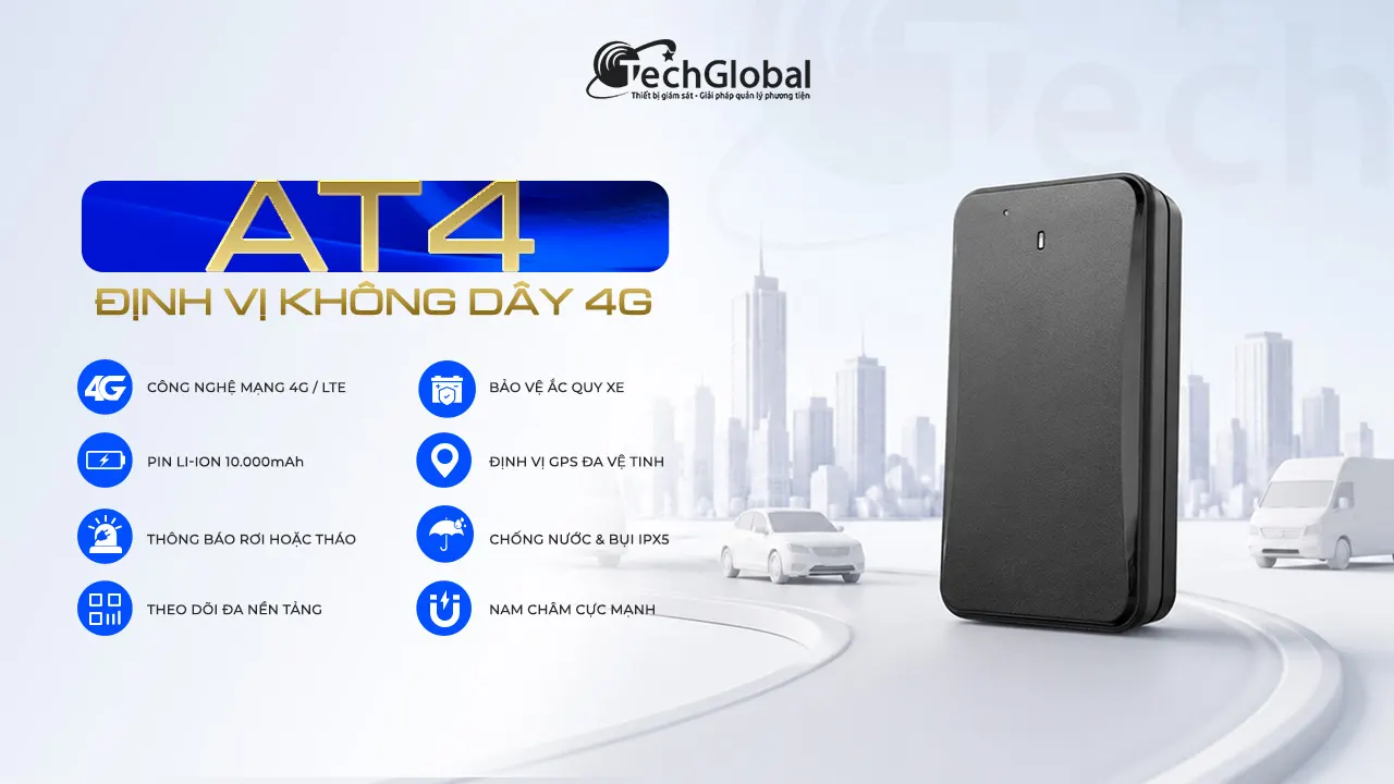 Thiết Bị Định Vị Chạy Pin AT4-4G (LL301) - Pin Khủng 10.000mAh-398