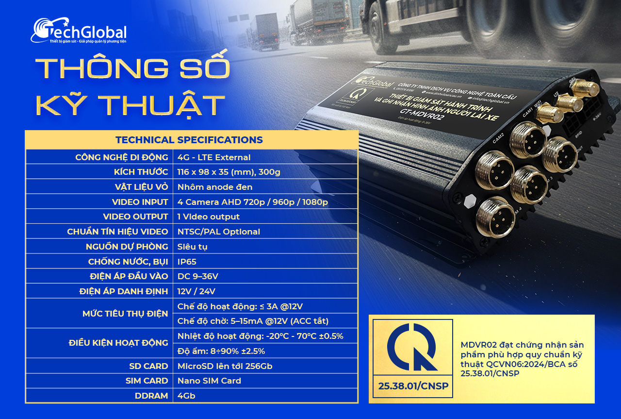 Thiết Bị Giám Sát Hành Trình MDVR02 - Tích Hợp Đầu Ghi Camera-385