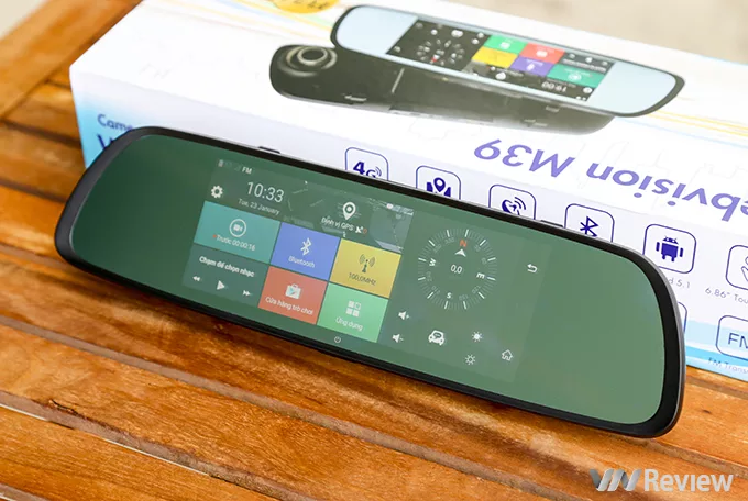 Camera Hành Trình Gương Webvision M39 AI Tích Hợp GPS - Wifi - Giám Sát Từ Xa - ảnh 3