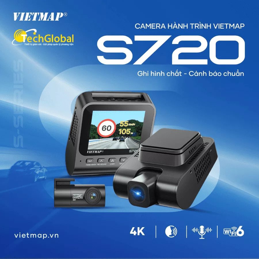 Vietmap S720 - Ghi hình 4K, cảnh báo giao thông chuẩn-361