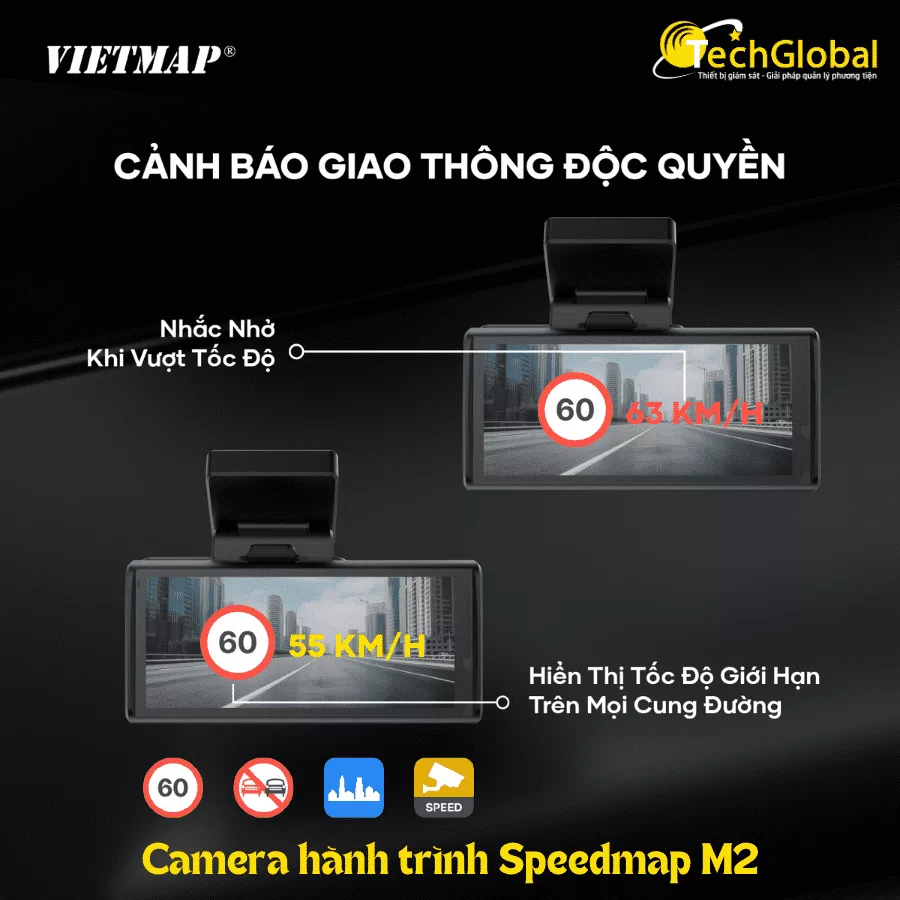 Vietmap SpeedMap M2 - Cảnh báo phạt nguội 24/7, hiển thị tốc độ giới hạn-331